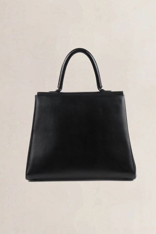 Delvaux Black Brillant GM Box Calf Top Handle Bag