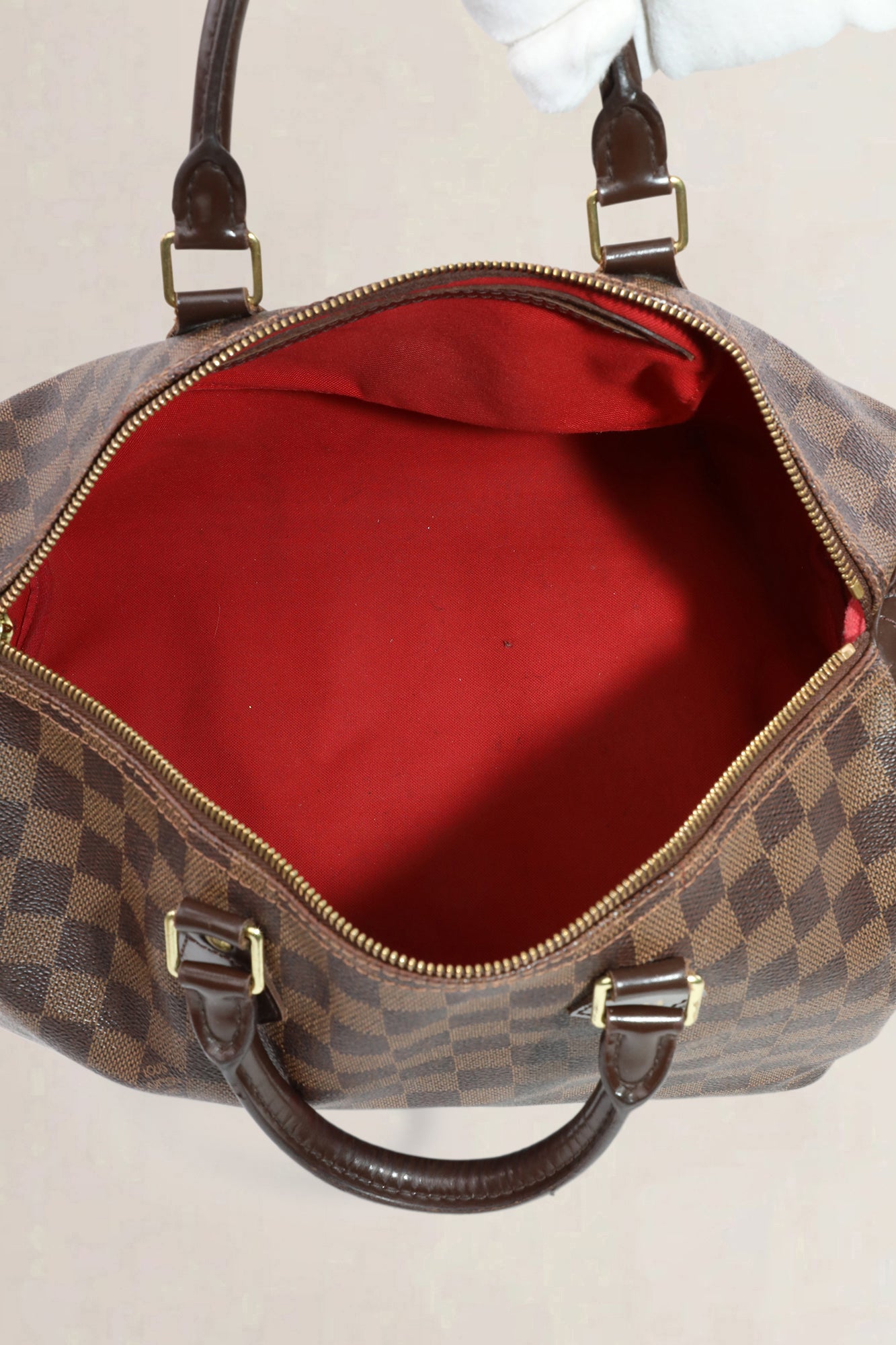Sac Louis Vuitton Speedy 35 en toile Damier Ebene