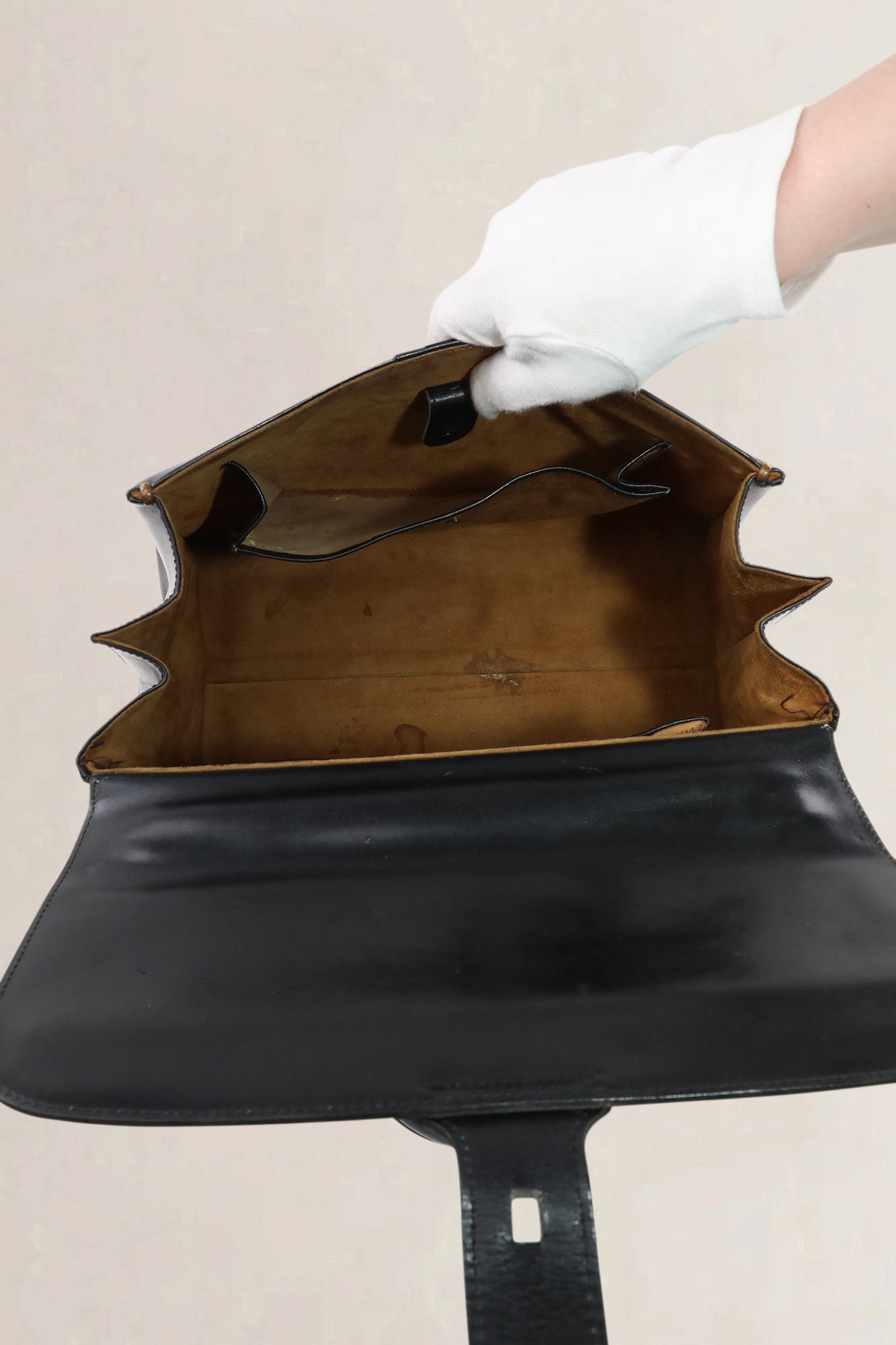Delvaux Black Brillant GM Box Calf Top Handle Bag