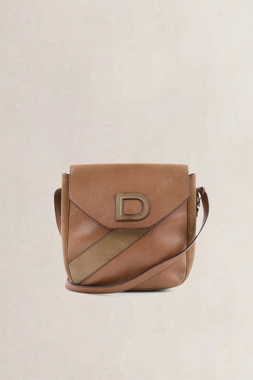 Sac bandoulière Delvaux en cuir brun