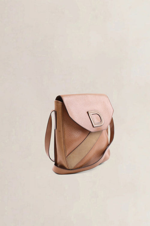 Sac bandoulière Delvaux en cuir brun
