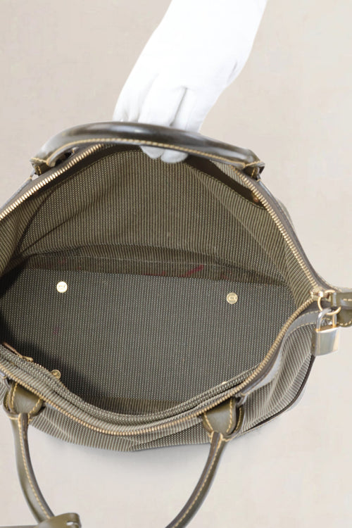 Delvaux Khaki Top handle Bag