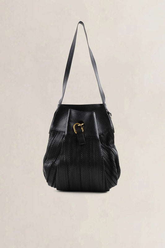 Delvaux Black Toile De Cuir Faust Shoulder Bag