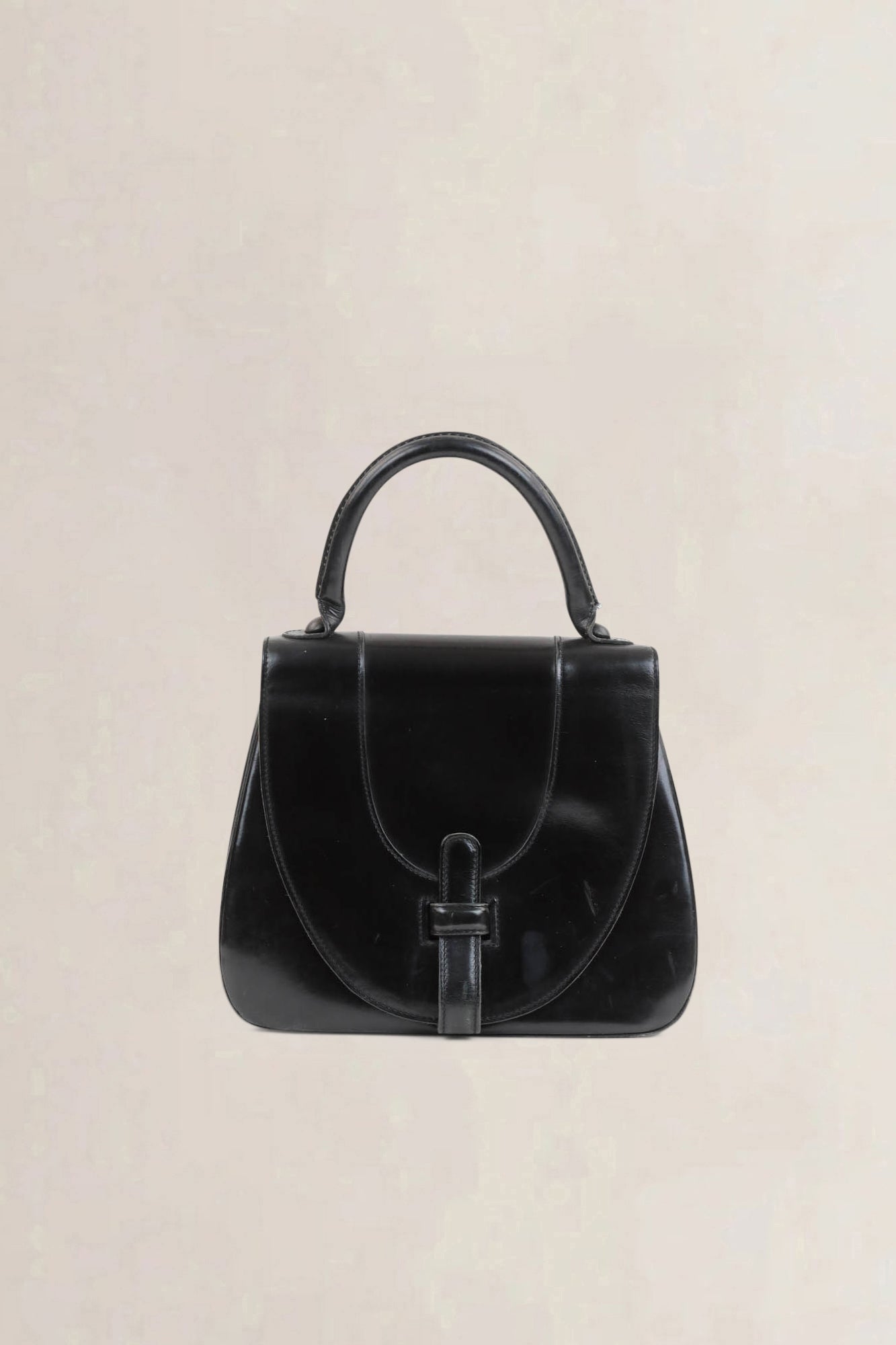 Delvaux Black Vintage Top Handle Bag