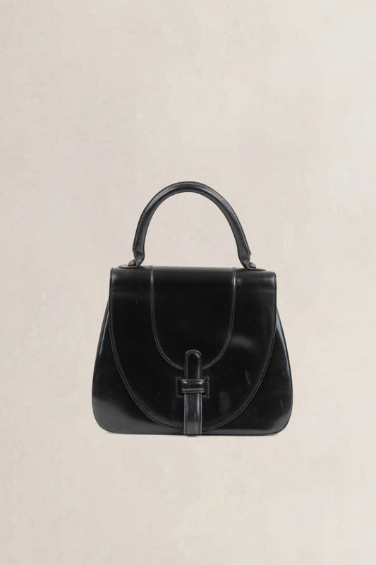 Delvaux Black Vintage Top Handle Bag