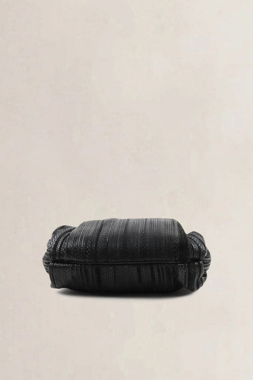 Sac à épaule Delvaux Faust en Toile de Cuir noir