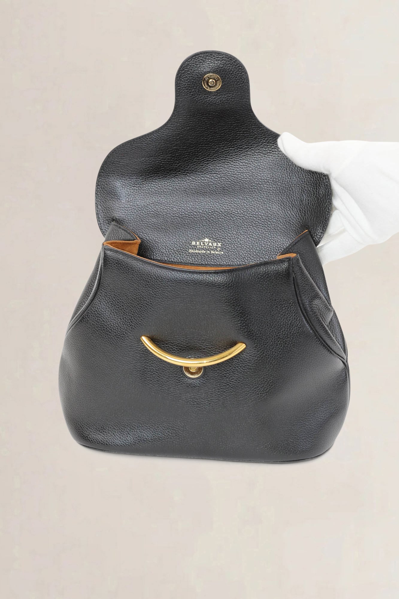 Delvaux Black Baltimore PM Top Handle Bag