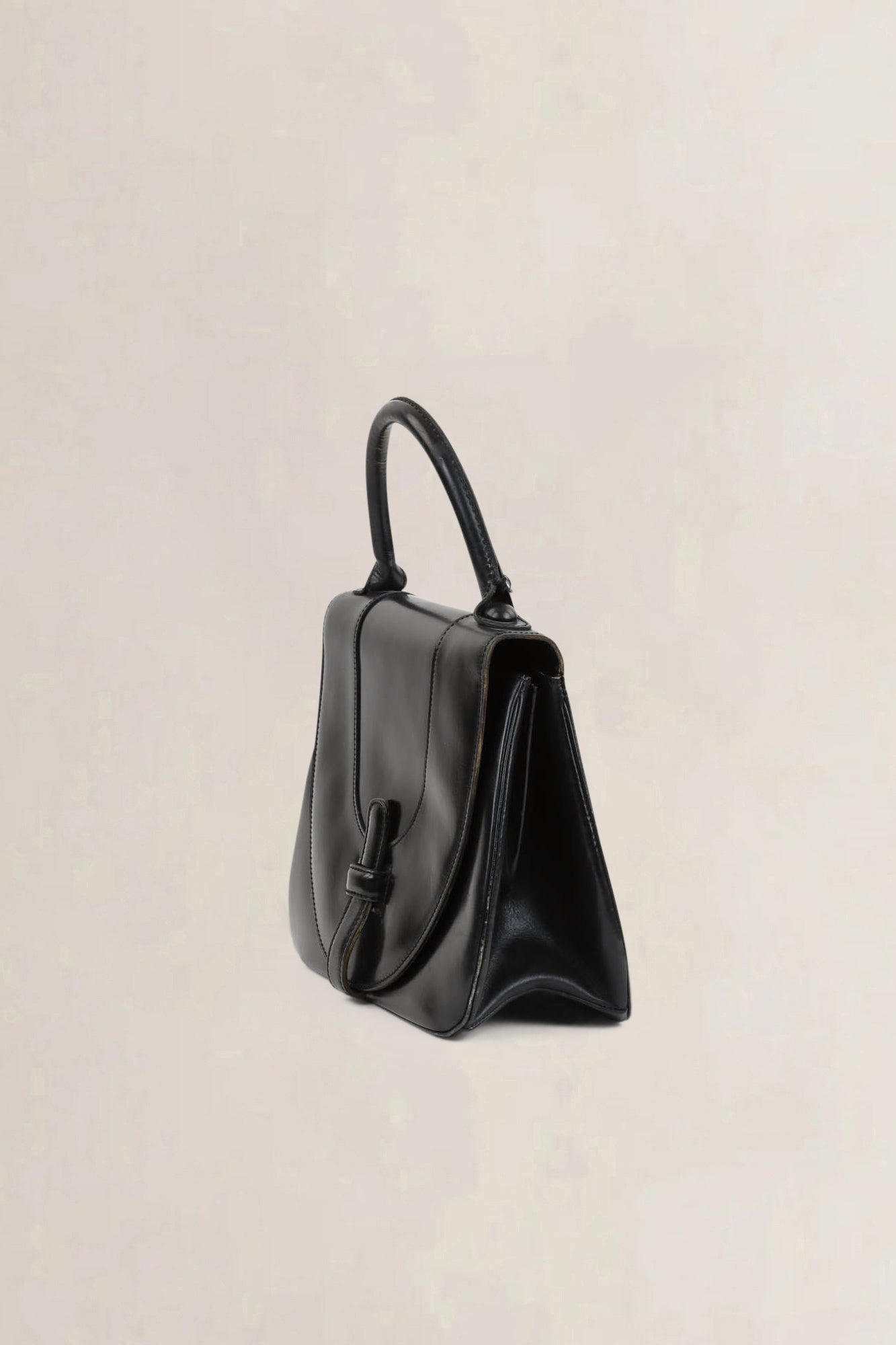 Delvaux Black Vintage Top Handle Bag