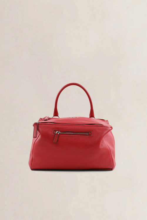 Sac bandoulière Givenchy Pandora en cuir de chèvre rouge Vermillon