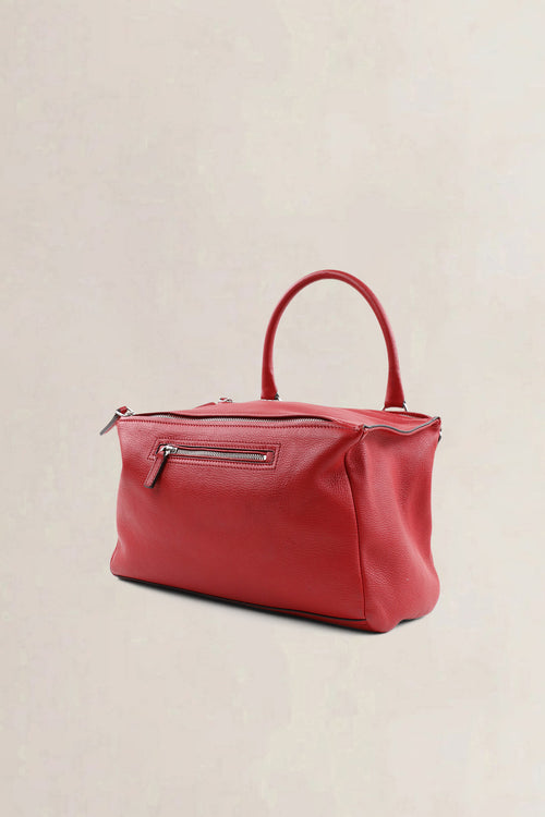 Sac bandoulière Givenchy Pandora en cuir de chèvre rouge Vermillon