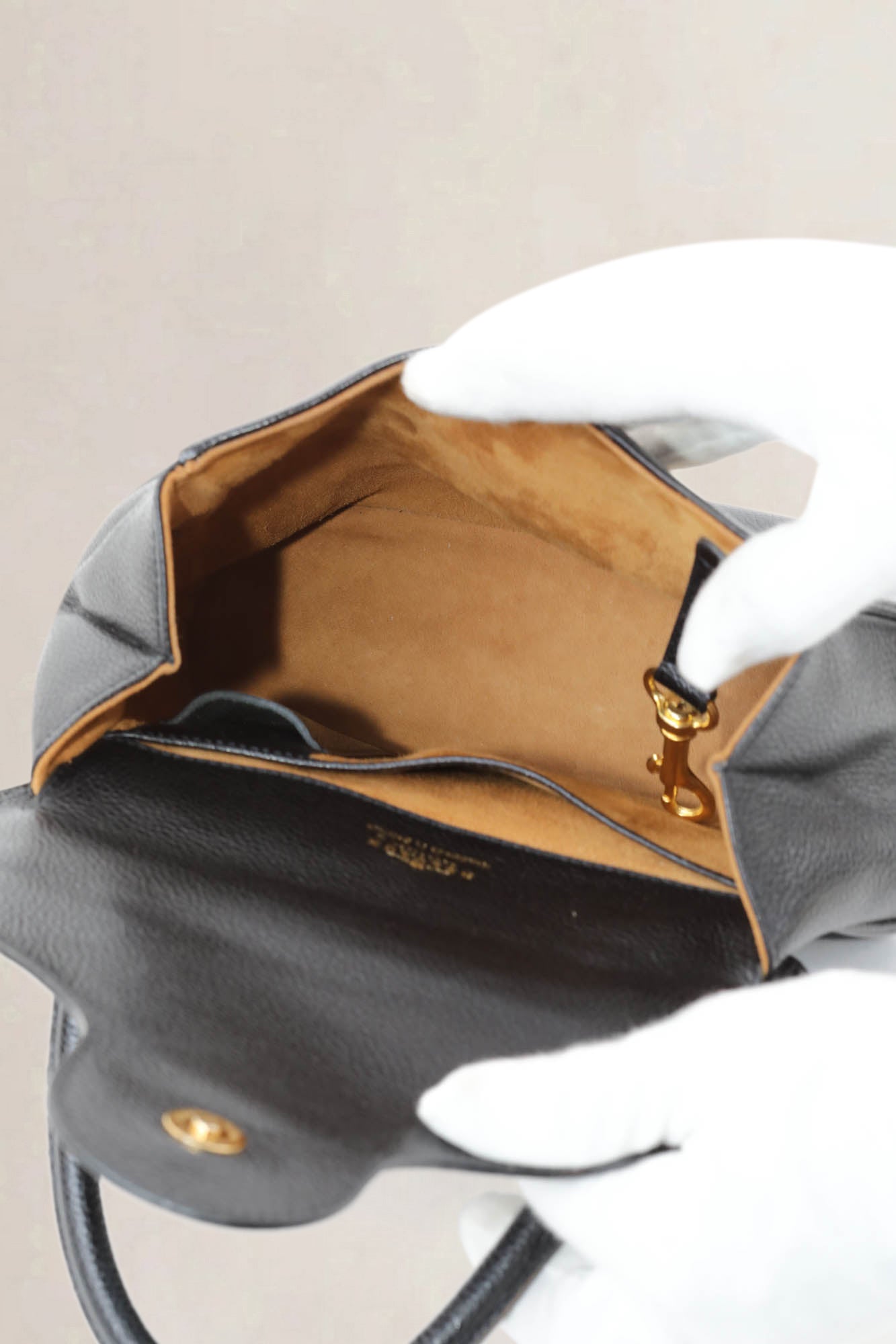Delvaux Black Baltimore PM Top Handle Bag