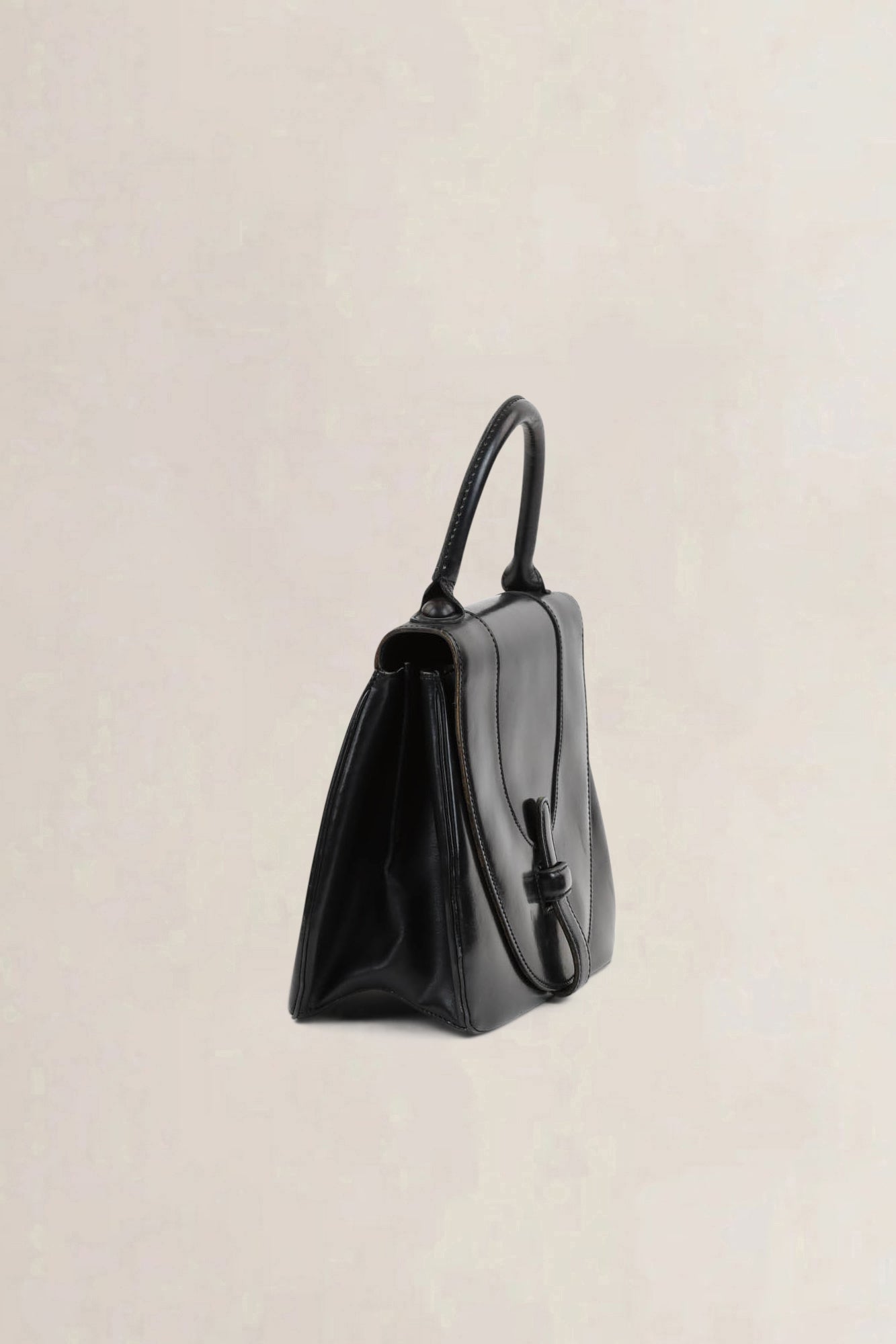 Delvaux Black Vintage Top Handle Bag