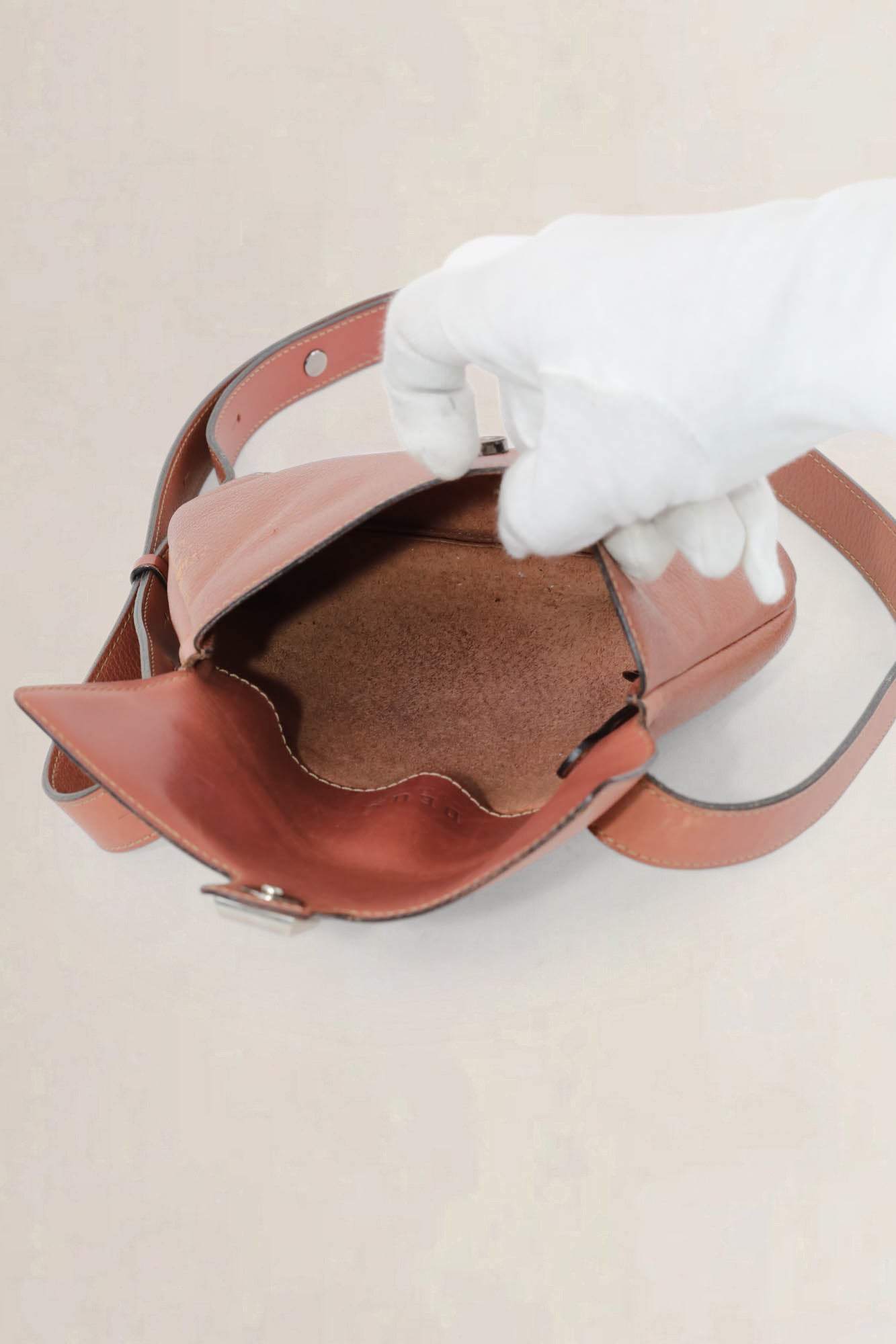Deux De Delvaux Brown Crossbody Bag