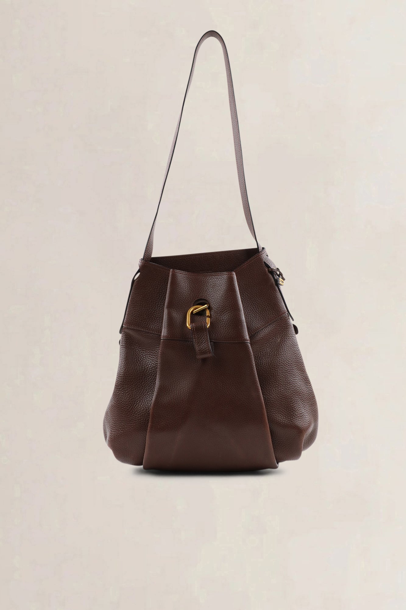 Sac bandoulière Delvaux Faust en cuir brun