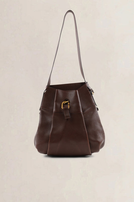 Delvaux Brown Leather Faust Crossbody Bag