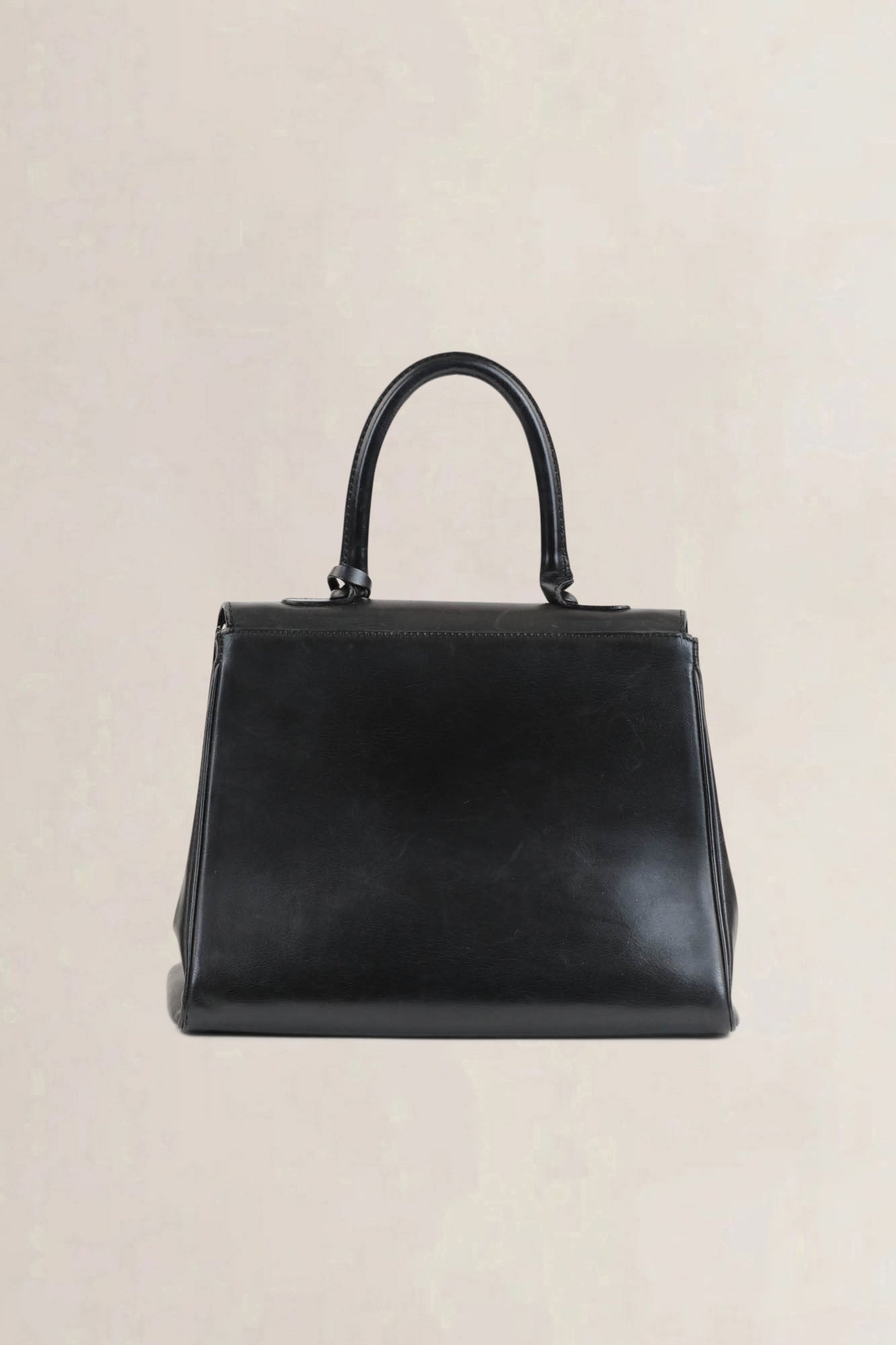 Delvaux Black Brillant MM Top Handle Bag