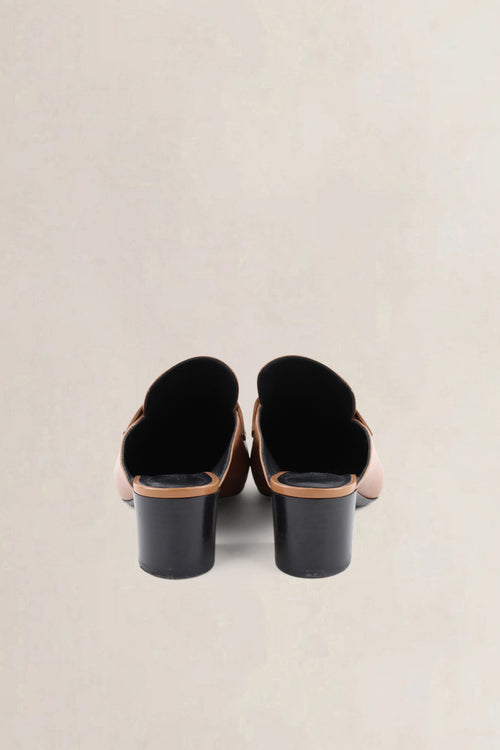 Mules Hermès Paradis en cuir tan