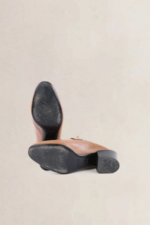 Mules Hermès Paradis en cuir tan
