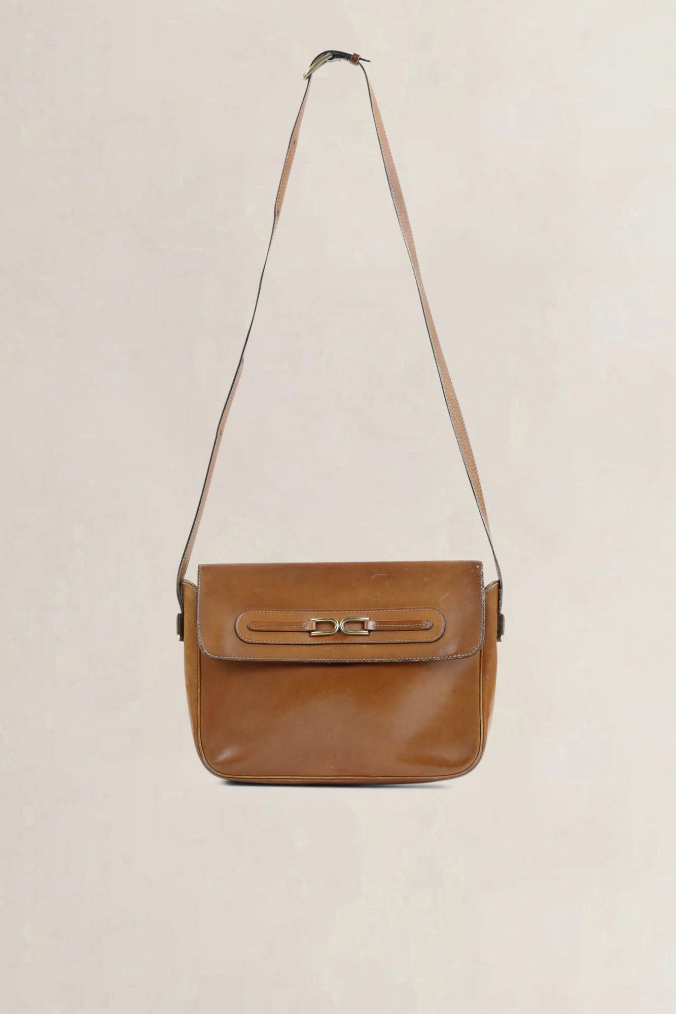 Delvaux Cognac Crossbody Bag