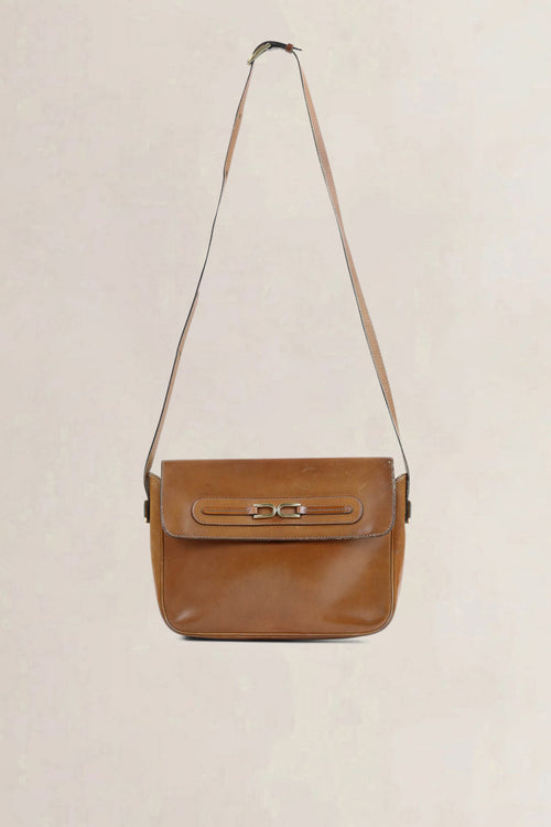 Delvaux Cognac Crossbody Bag