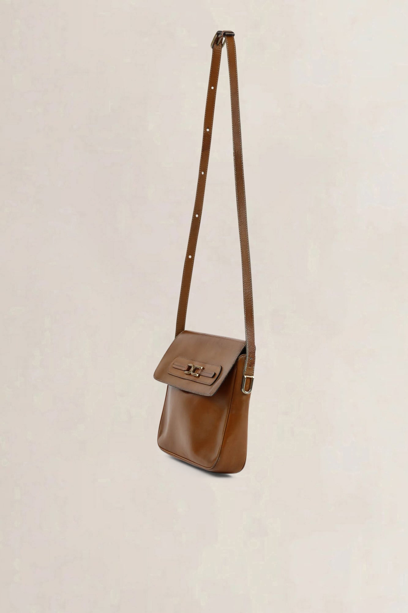 Delvaux Cognac Crossbody Bag