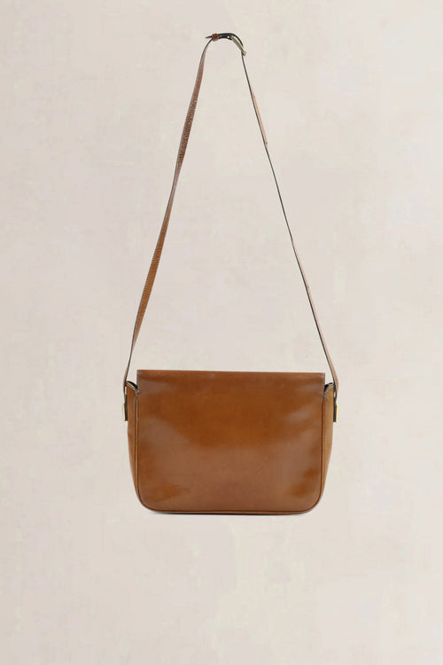 Delvaux Cognac Crossbody Bag
