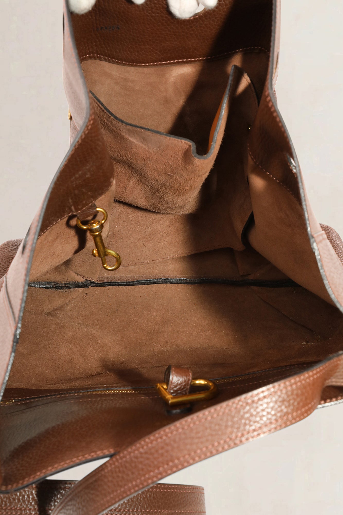 Sac bandoulière Delvaux Faust en cuir brun