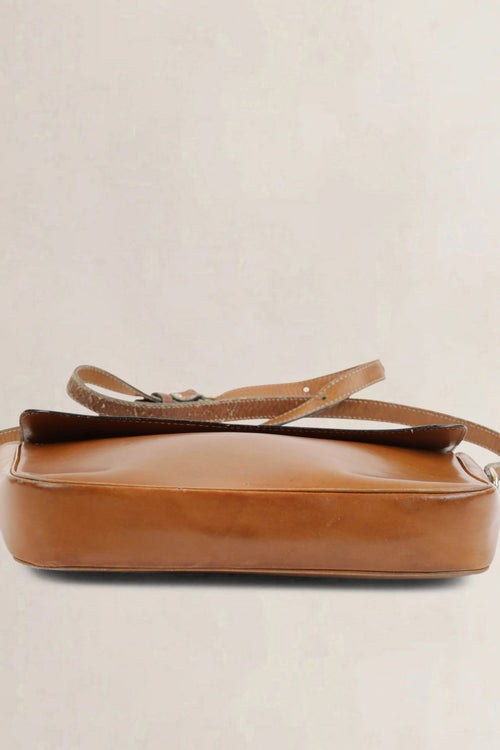 Delvaux Cognac Crossbody Bag