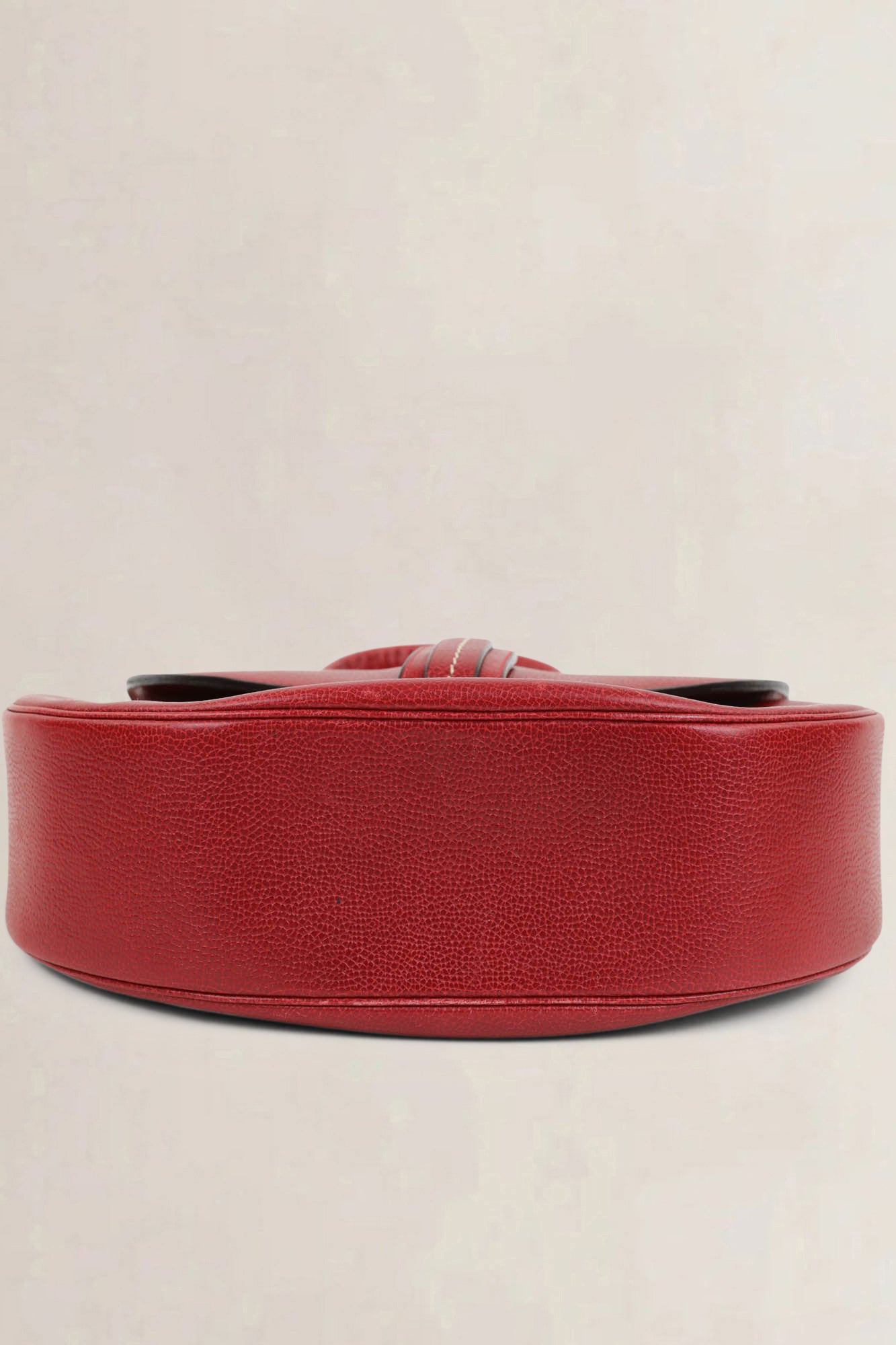 Delvaux Rosso Round Top Handle Bag