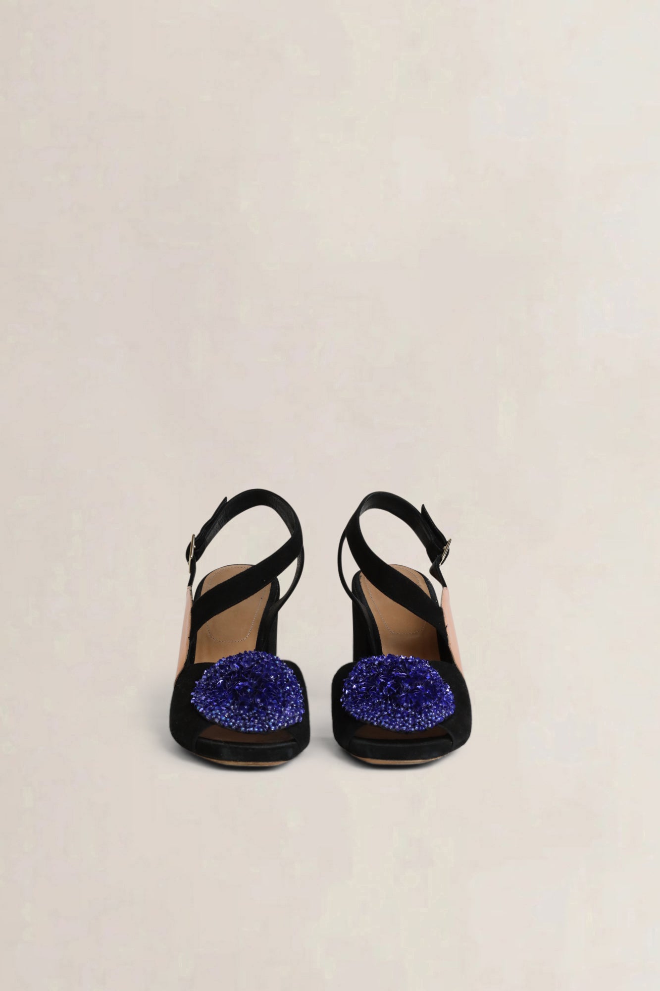 Dries Van Noten Black and Purple Heels