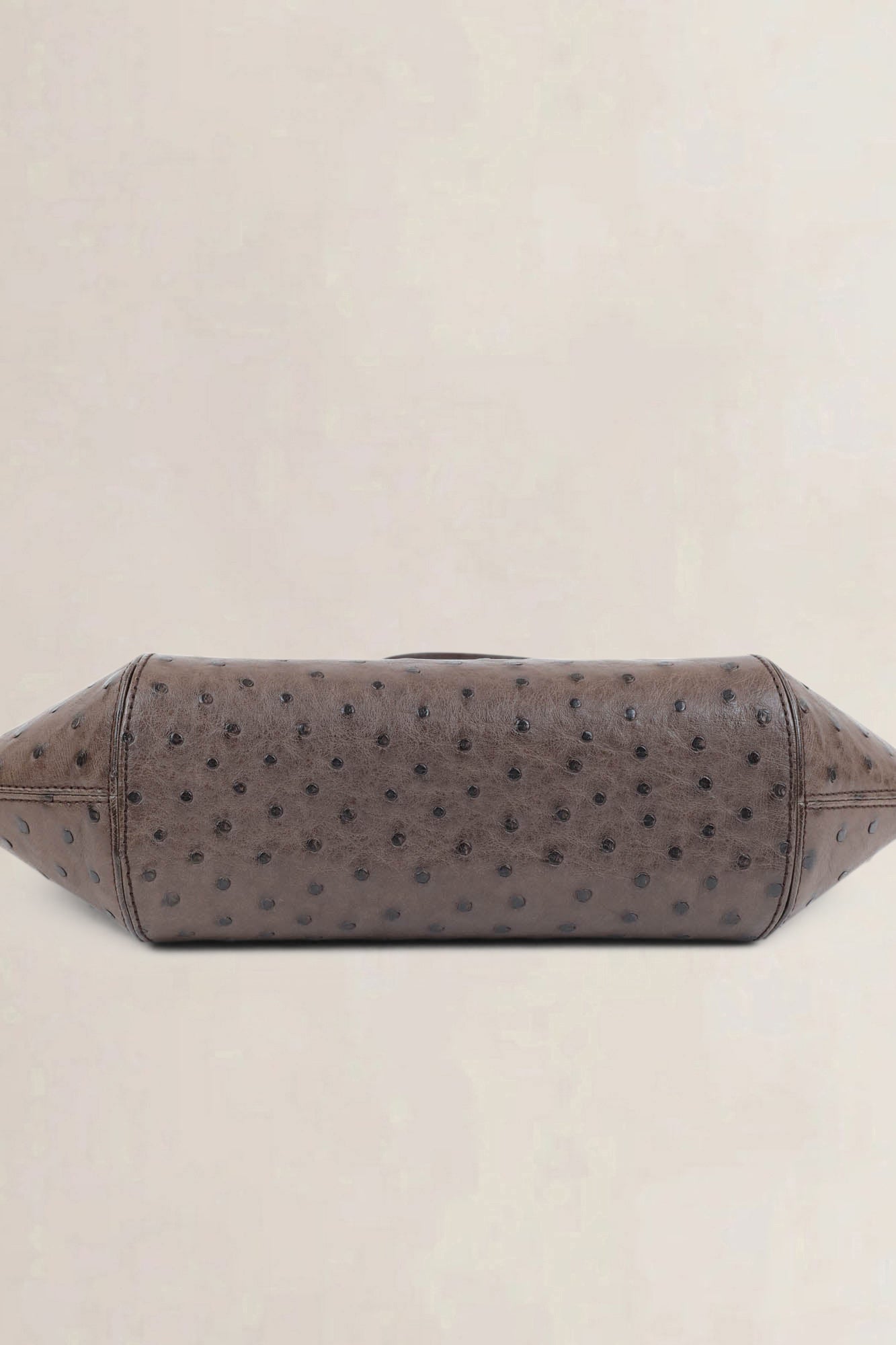 Delvaux Brown Ostrich Désir Shoulder Bag