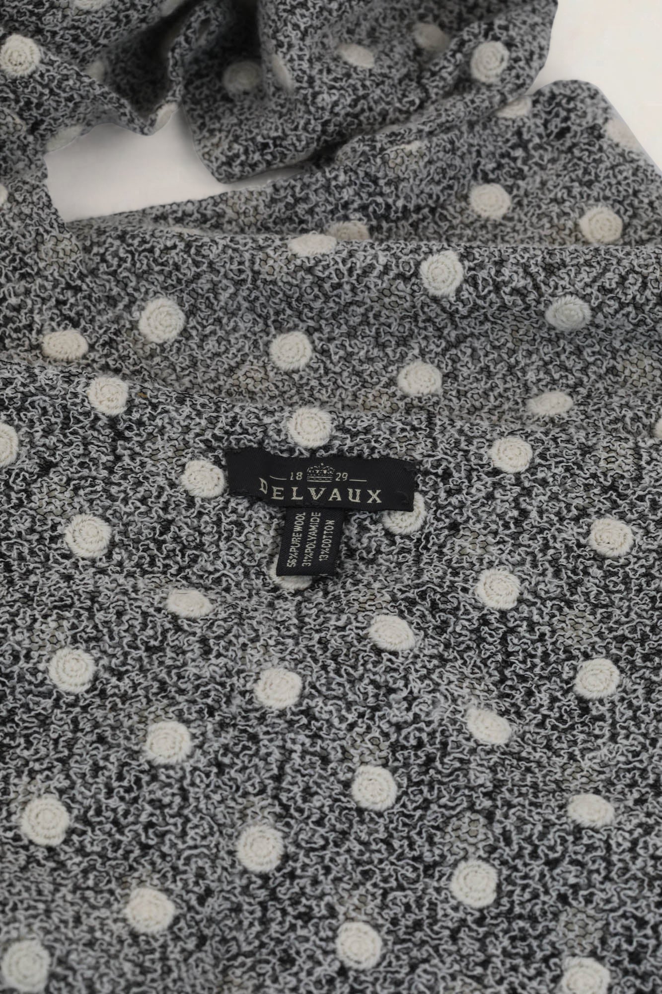 Delvaux Grey Wool Scarf