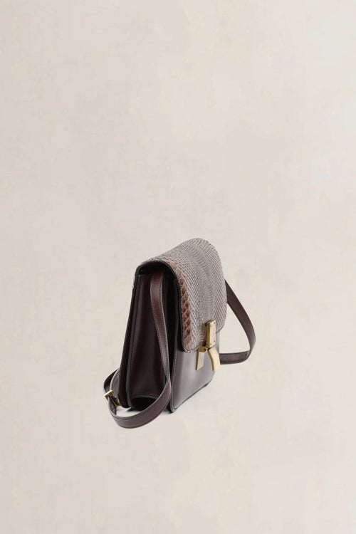 Céline Brown Python Classic Box Crossbody Bag
