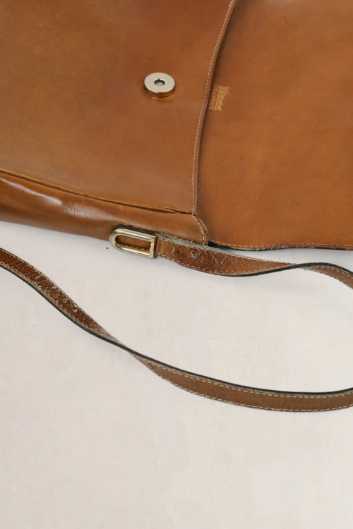 Delvaux Cognac Crossbody Bag