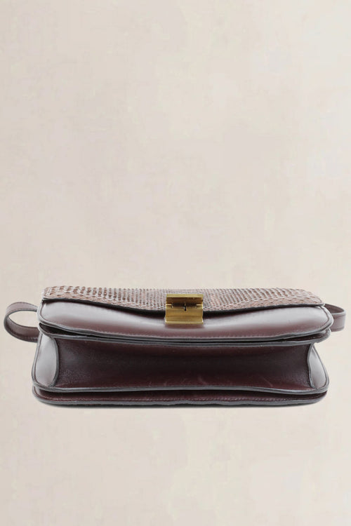 Céline Brown Python Classic Box Crossbody Bag