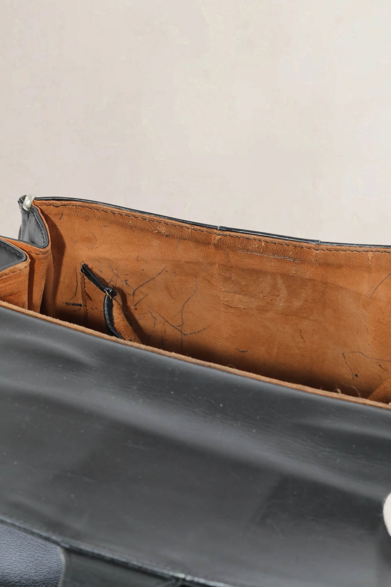 Delvaux Black Brillant MM Top Handle Bag