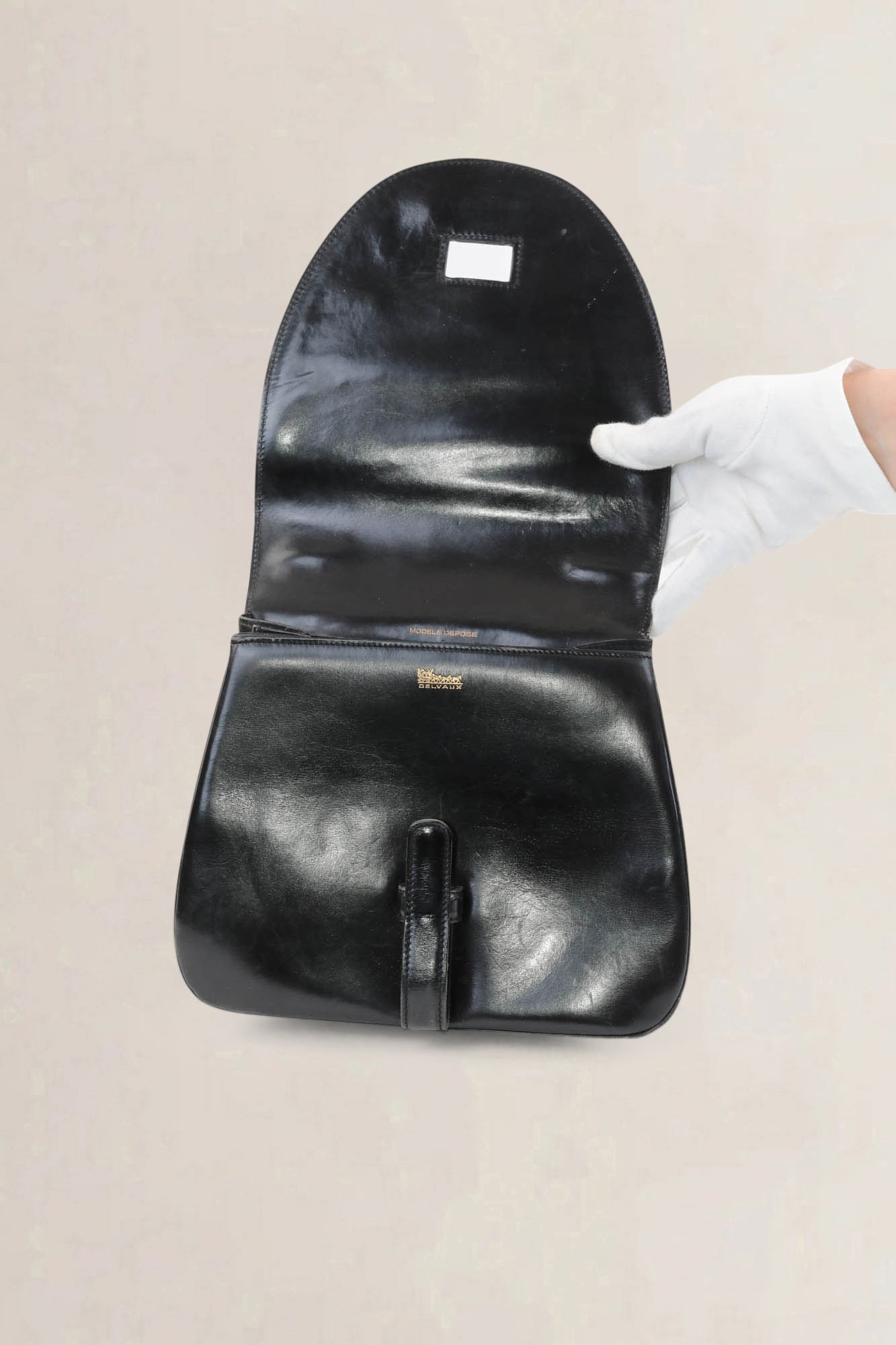 Delvaux Black Vintage Top Handle Bag