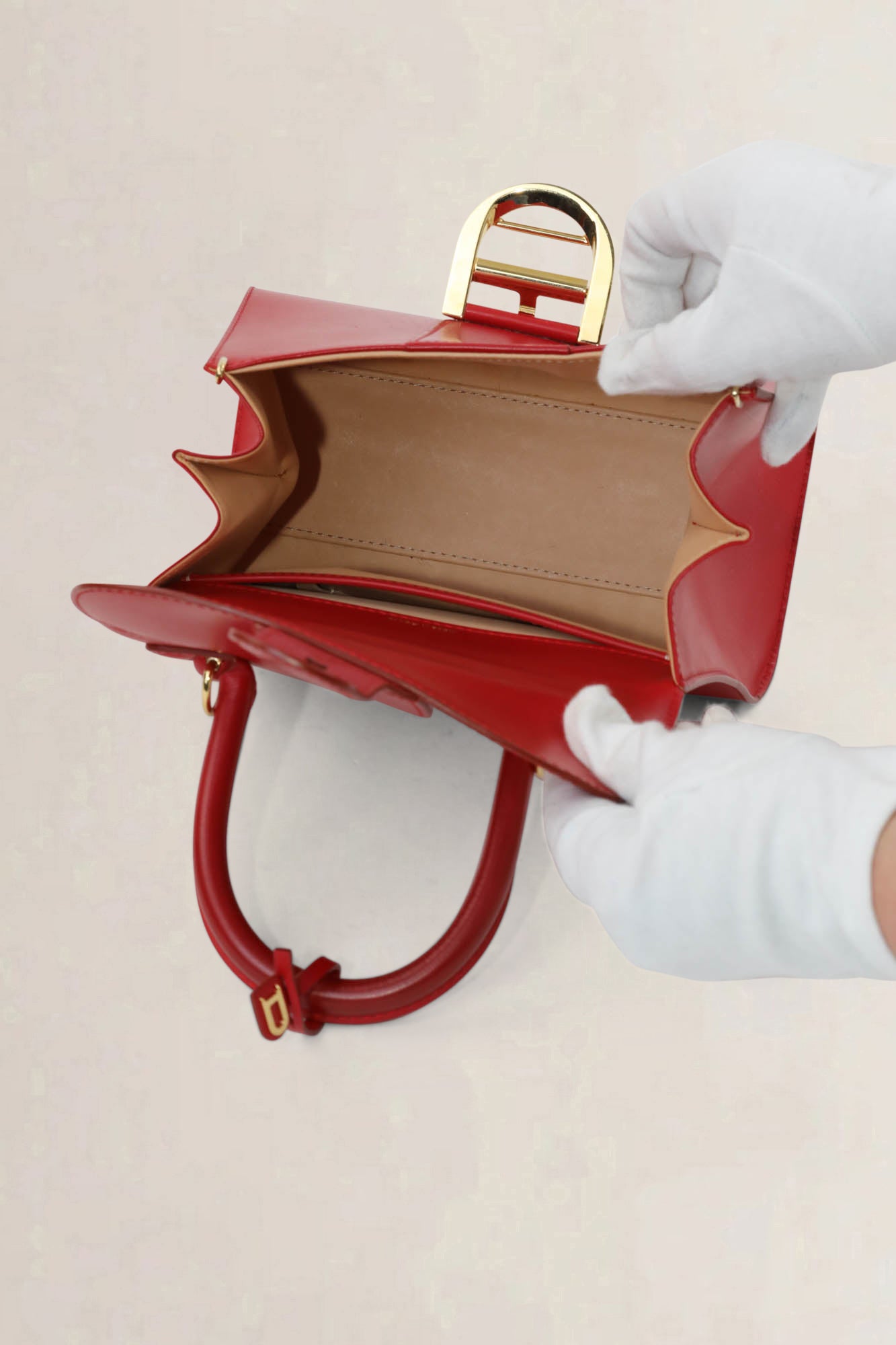 Delvaux Lipstick Box Calf Brillant Mini Crossbody Bag