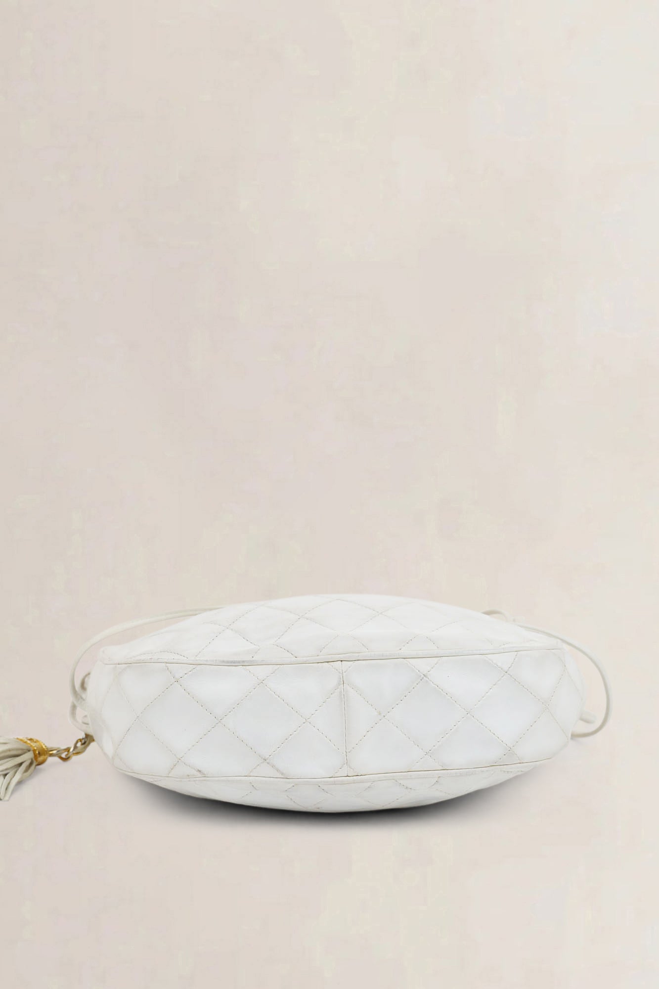 Chanel White CC Tassel Camera Crossbody Bag