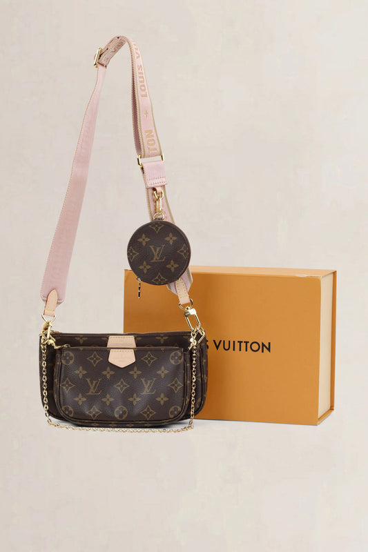 Louis Vuitton Pink Monogram Multi Pochette Accessoires Crossbody Bag