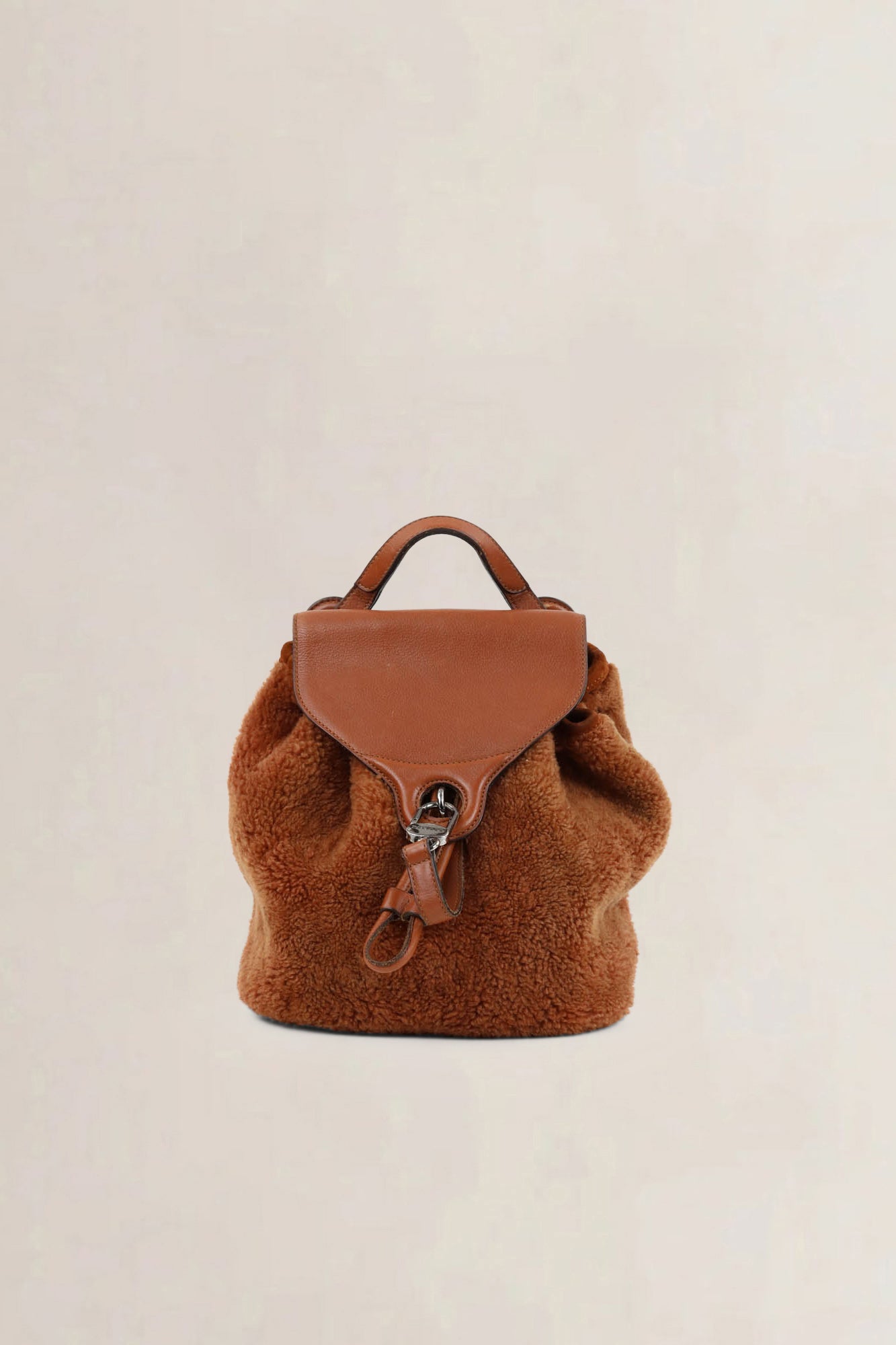 Delvaux Brown Soleil PM Teddy Backpack