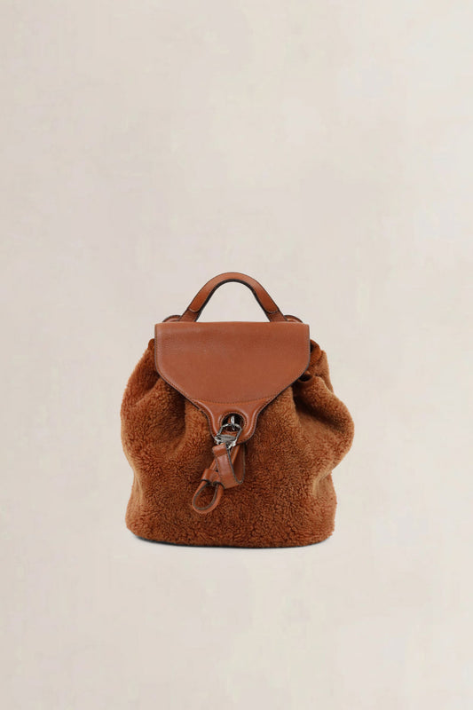 Delvaux Brown Soleil PM Teddy Backpack