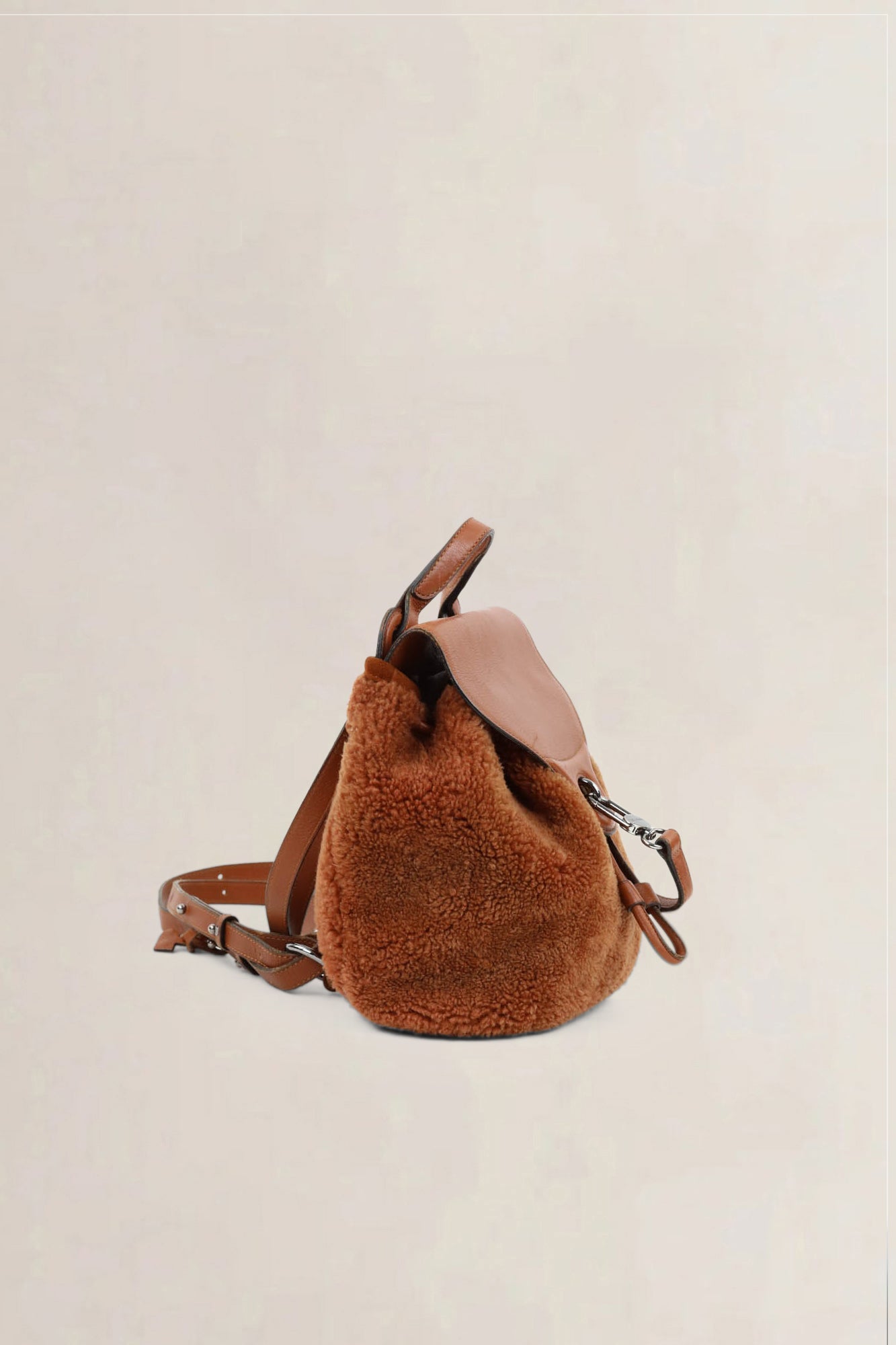 Delvaux Brown Soleil PM Teddy Backpack