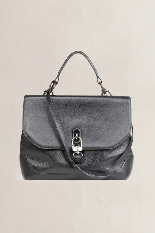 Delvaux Black Document Bag