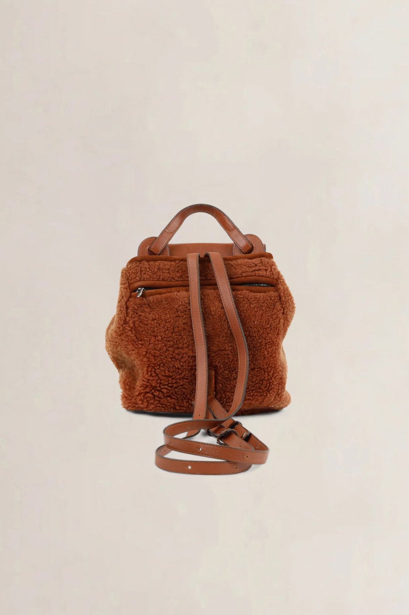 Delvaux Brown Soleil PM Teddy Backpack