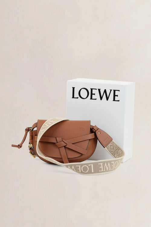 Loewe Tan Dual Gate Crossbody Bag