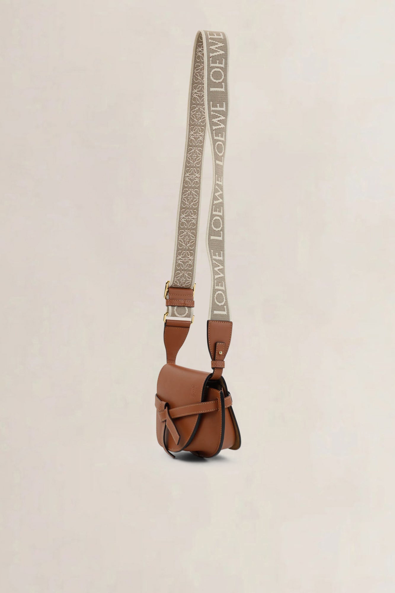 Loewe Tan Dual Gate Crossbody Bag
