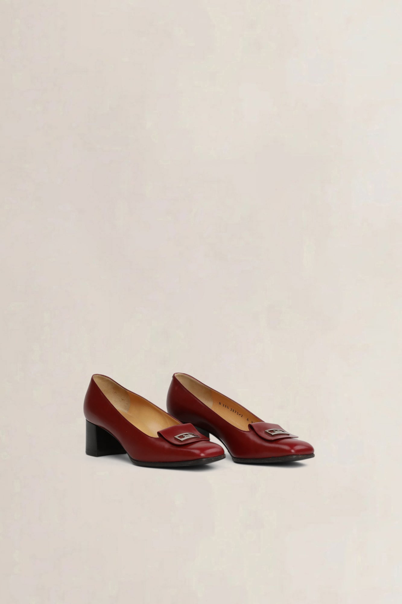 Céline bordeaux Slip On Block Heels