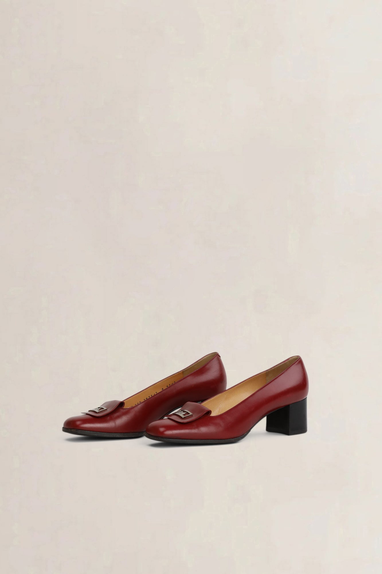 Céline bordeaux Slip On Block Heels