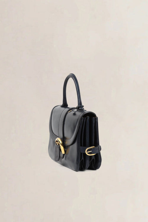 Delvaux Navy Blue Rouilly Top Handle Bag